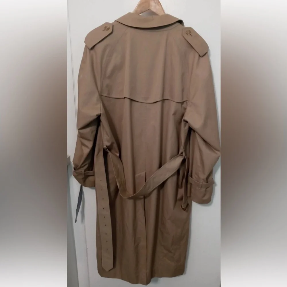 Vintage Burberrys London Women’s 10 44 long beige Trench coat Nova Check lining - Picture 2 of 13